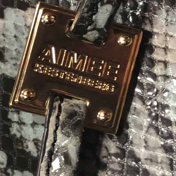 Aimee Kestenberg Tuscany Hobo.Real leather& suede Faux snakeskin embossed🤗 - Picture 3 of 15